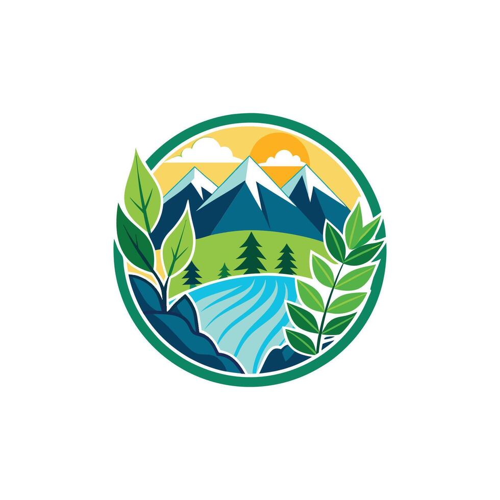 A logo for a company that sells water vector