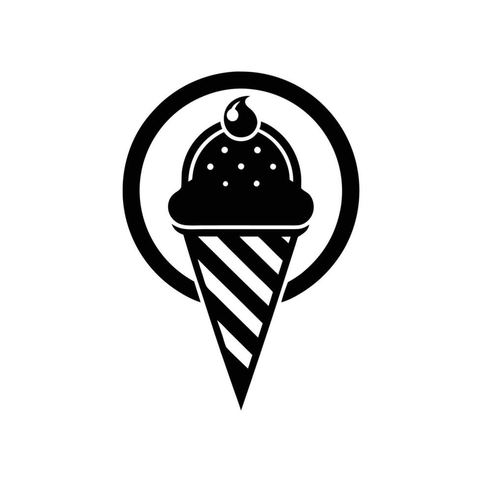 Ice cream logo design vector