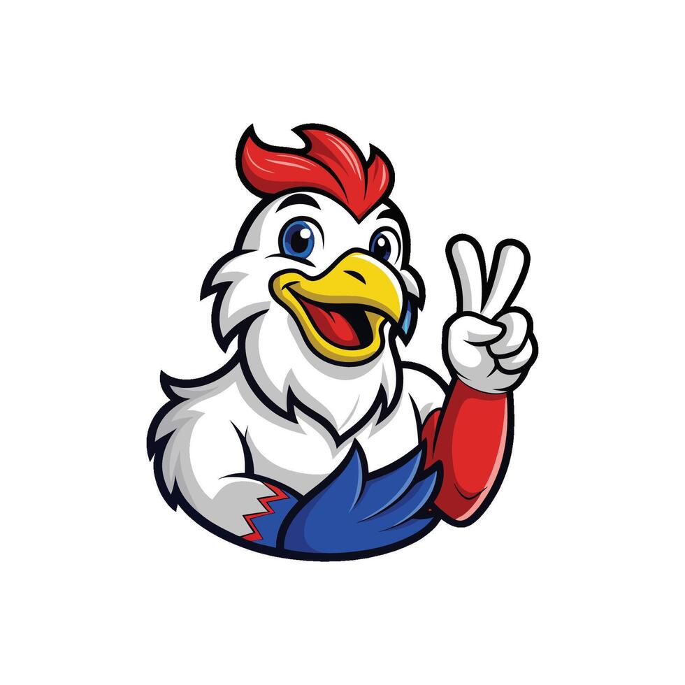 Rooster mascot character illustration vector