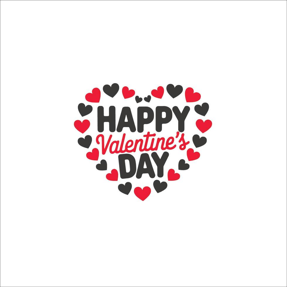 Elegant Valentine Romantic Typography Design vector