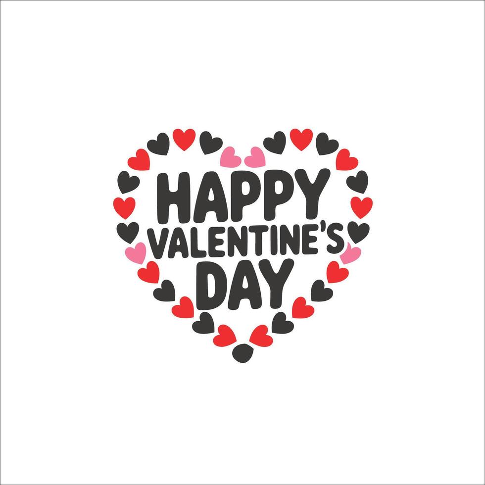 Valentines Day Calligraphic Greeting vector