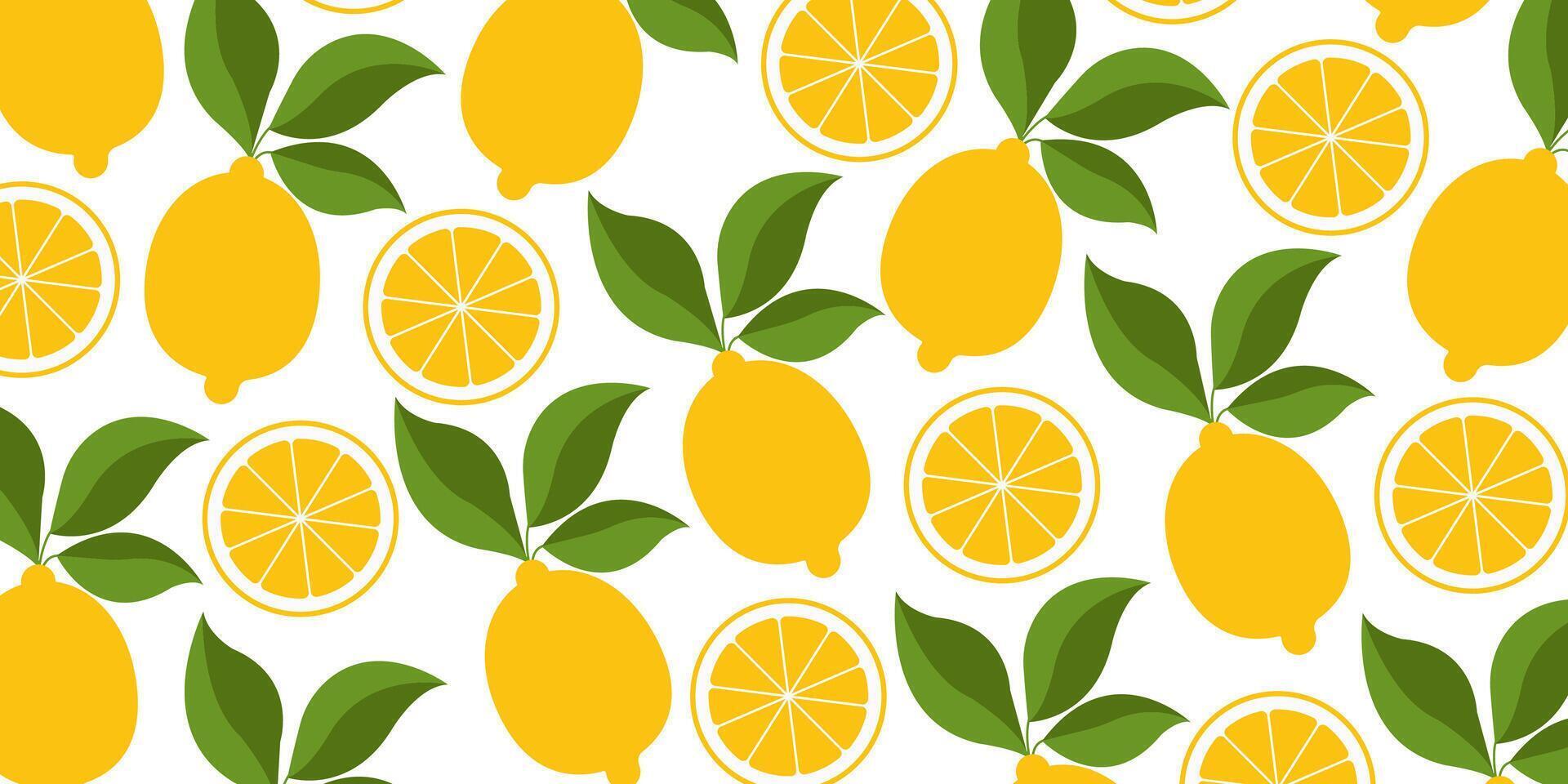 Lemon seamless pattern for backgrounds, presentations, wrapping papers, prints, artworks. vector