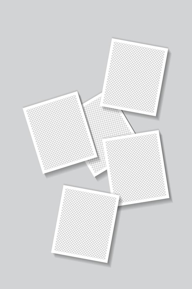 Template Poster for Social Networks Posts. Collage with Photo Frames vector