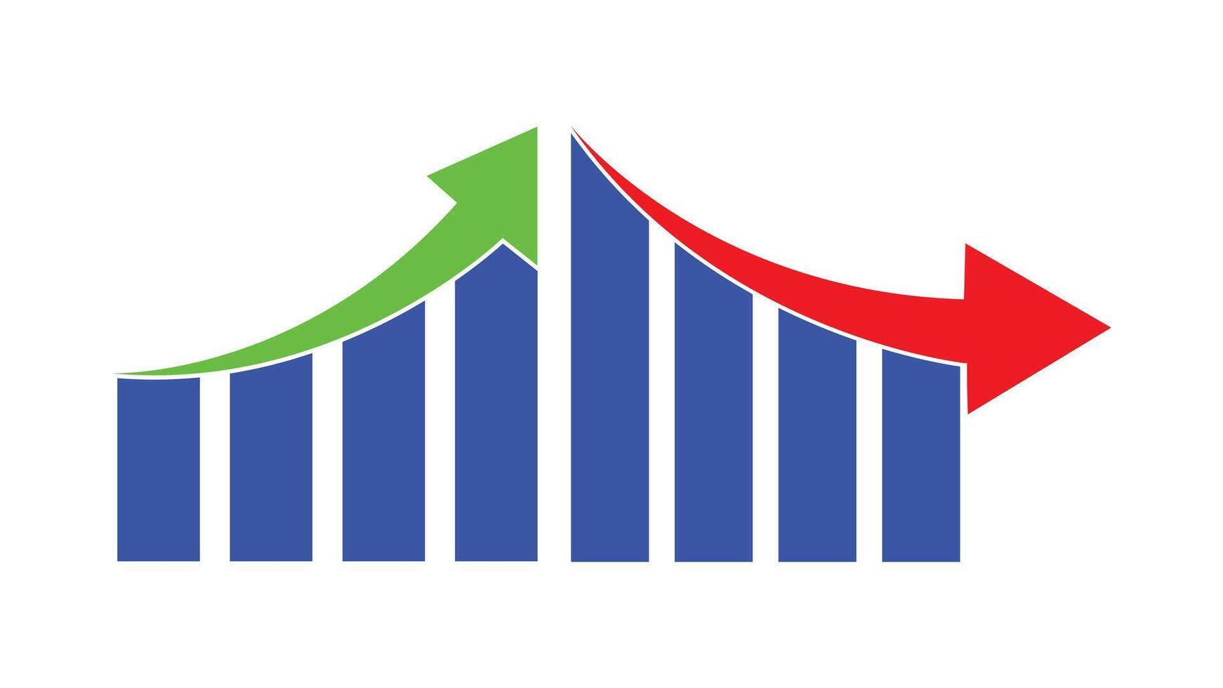 A bar graph design vector