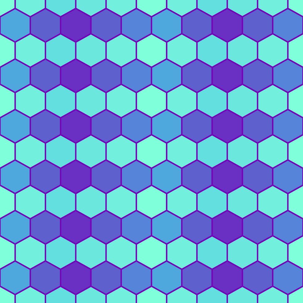 Geometric seamless pattern with hexagon tiles and gradients vector