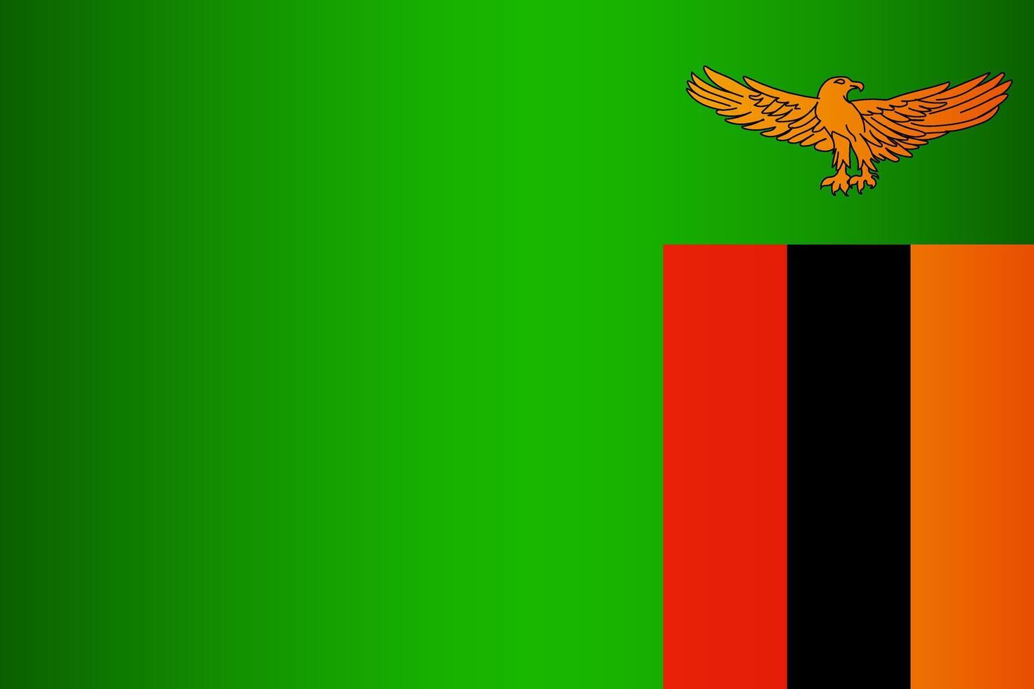 Zambia national flag vector