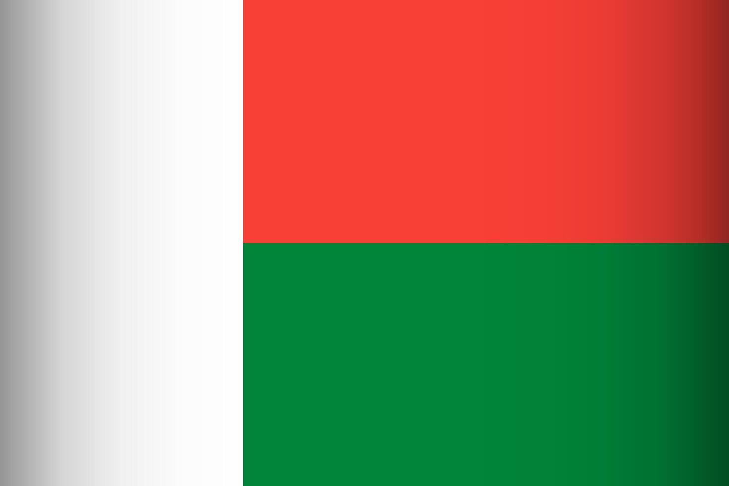 National Flag of the Republic of Madagascar vector