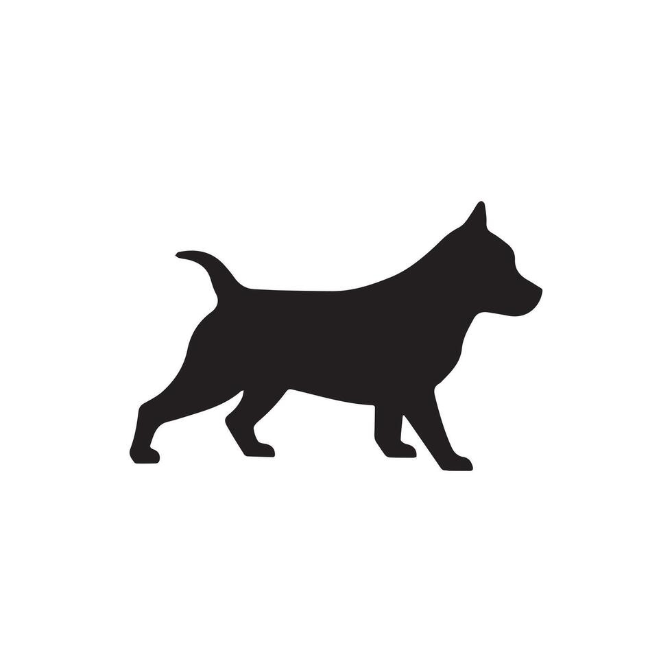 Cute dog with black fur vector