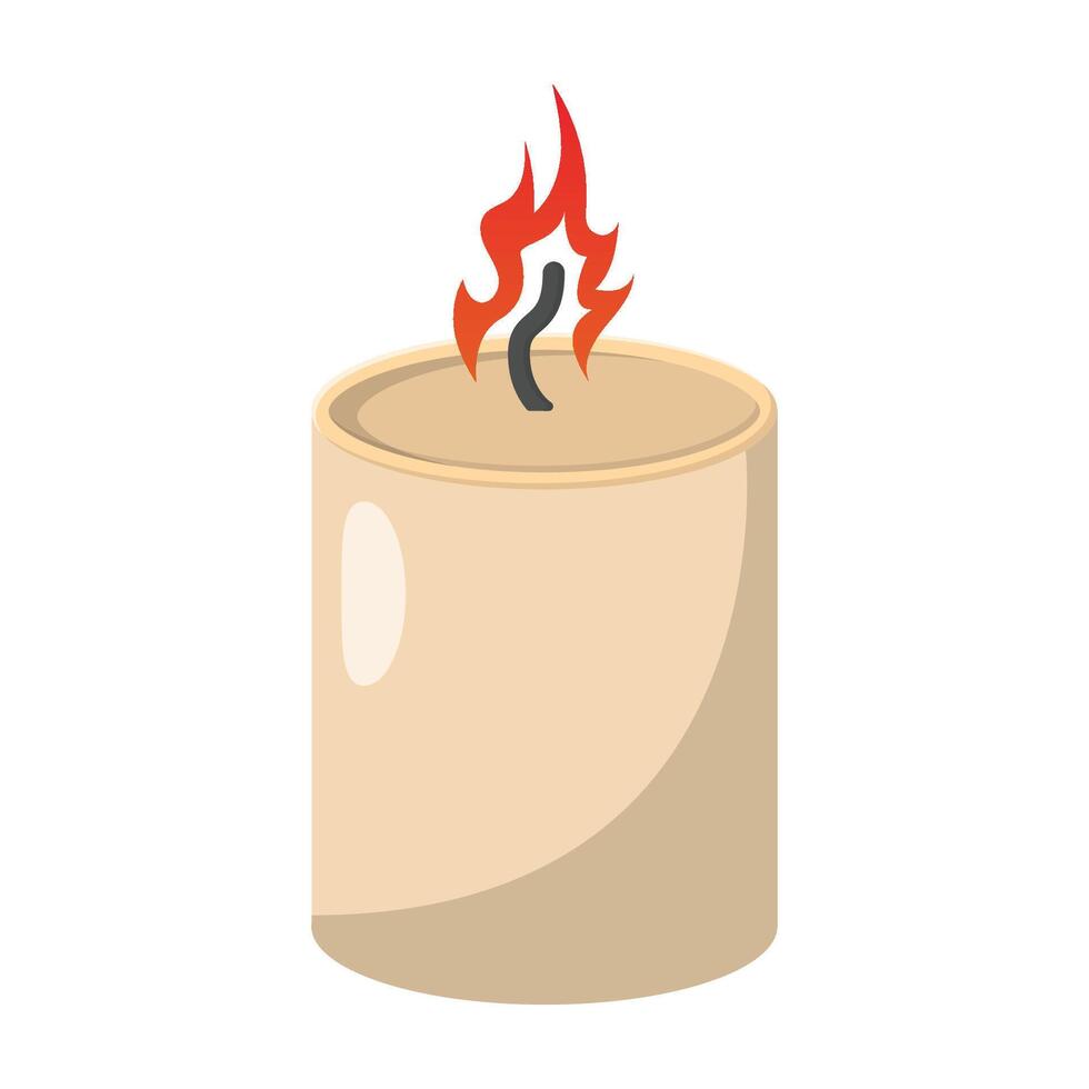 Candle Flat Illustration. Clean Icon Design Element on Isolated White Background vector