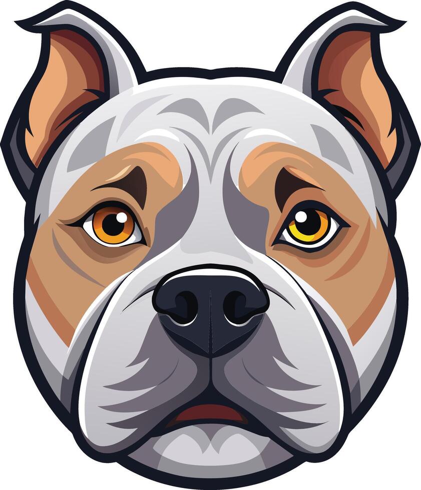 Exceptional American Bulldog Head Icon Design vector
