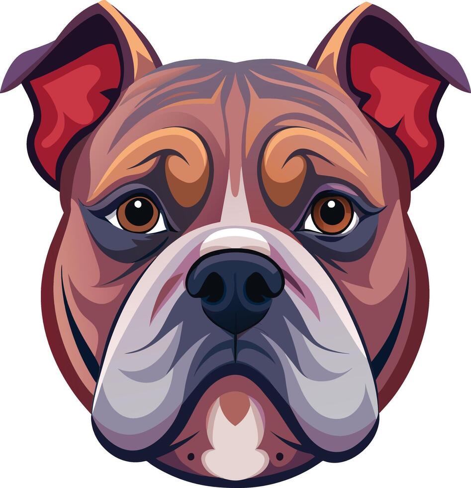 Regal English Bulldog Head Icon Design vector