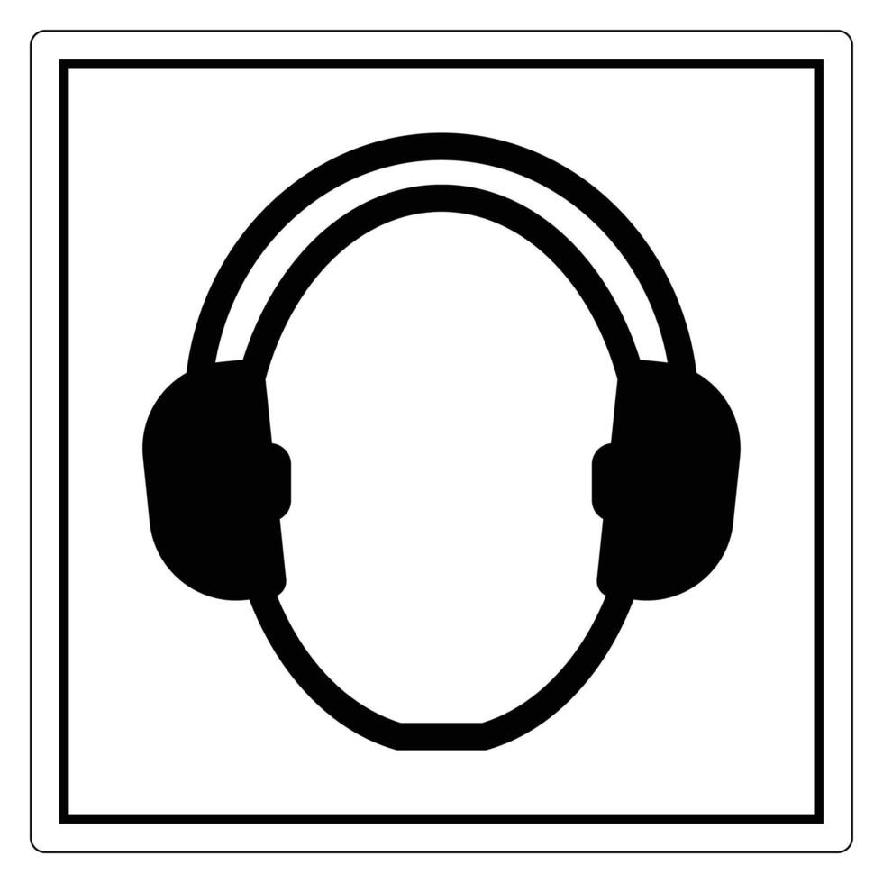 Icon of Headphones on Abstract Head Silhouette Representing Music Listening and Audio Experience vector
