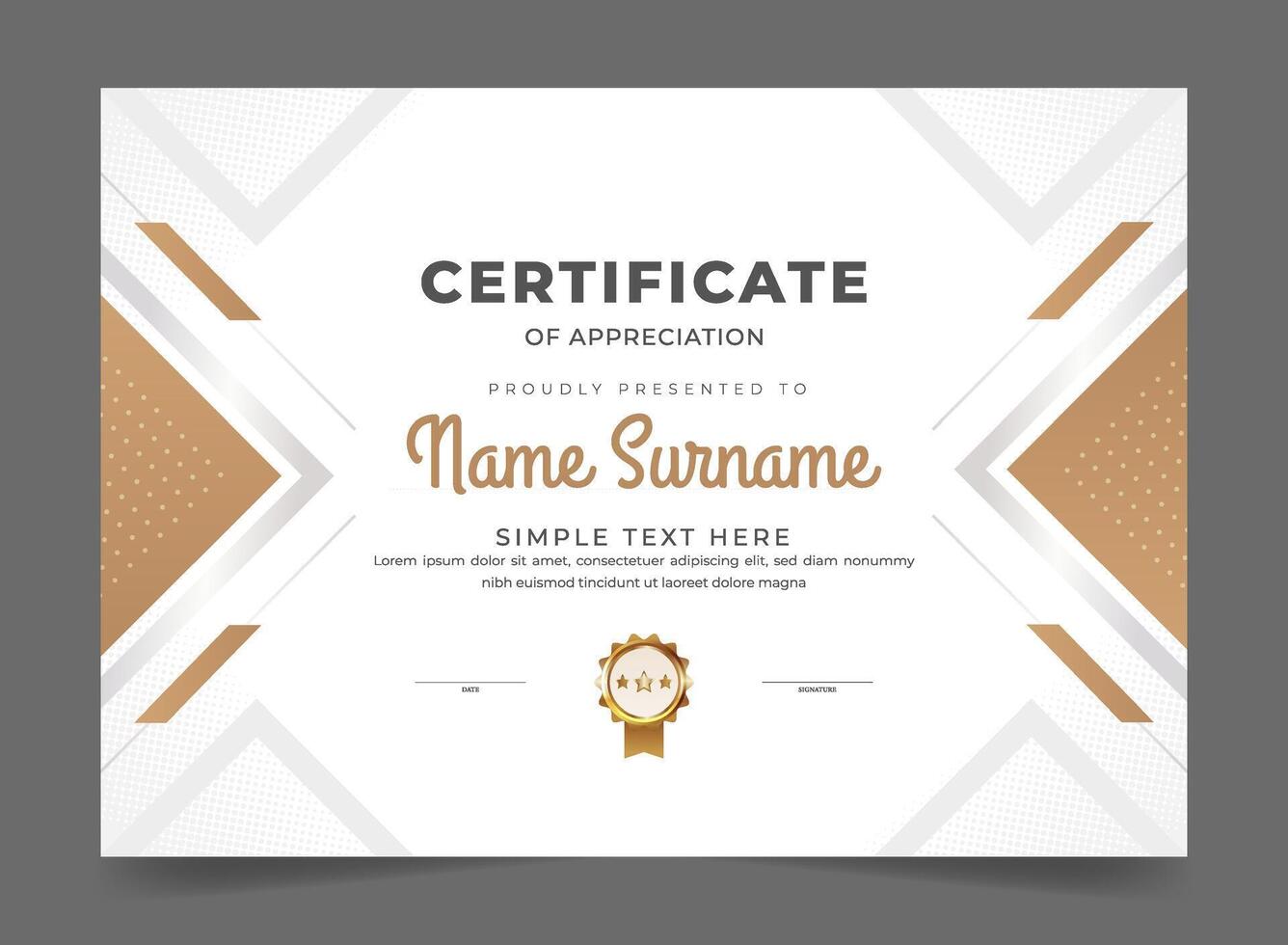 Modern certificate design template vector