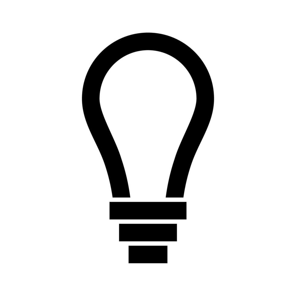 Simple light bulb icon isolated on white background vector