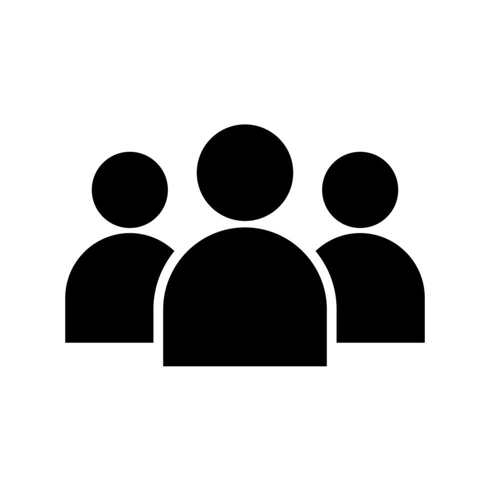 Group icon symbol of many people vector