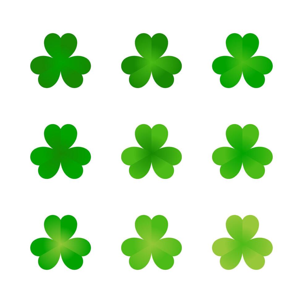 shamrock leaf icon collection design illustration vector