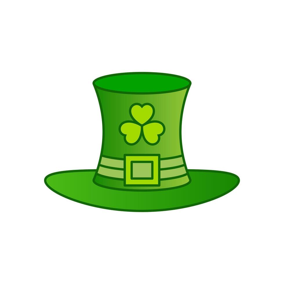 St Patricks Day Hat icon design graphic illustration isolated on white background vector