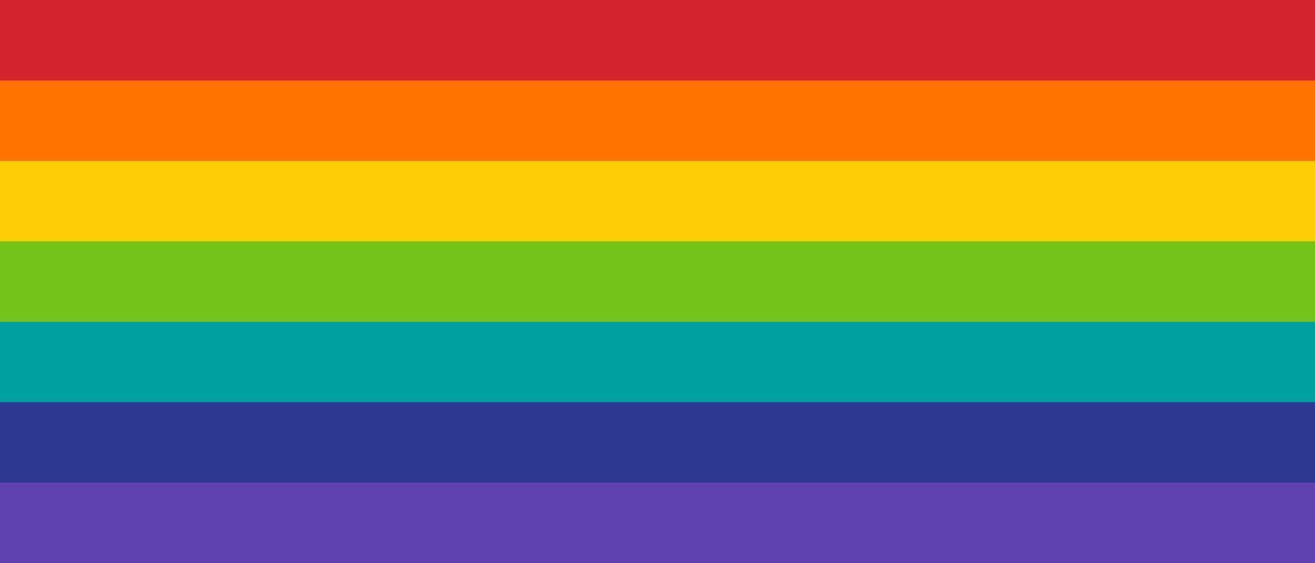 colorful rainbow horizontal stripes. celebrate diversity and inclusivity with this vibrant illustration of the rainbow flag vector