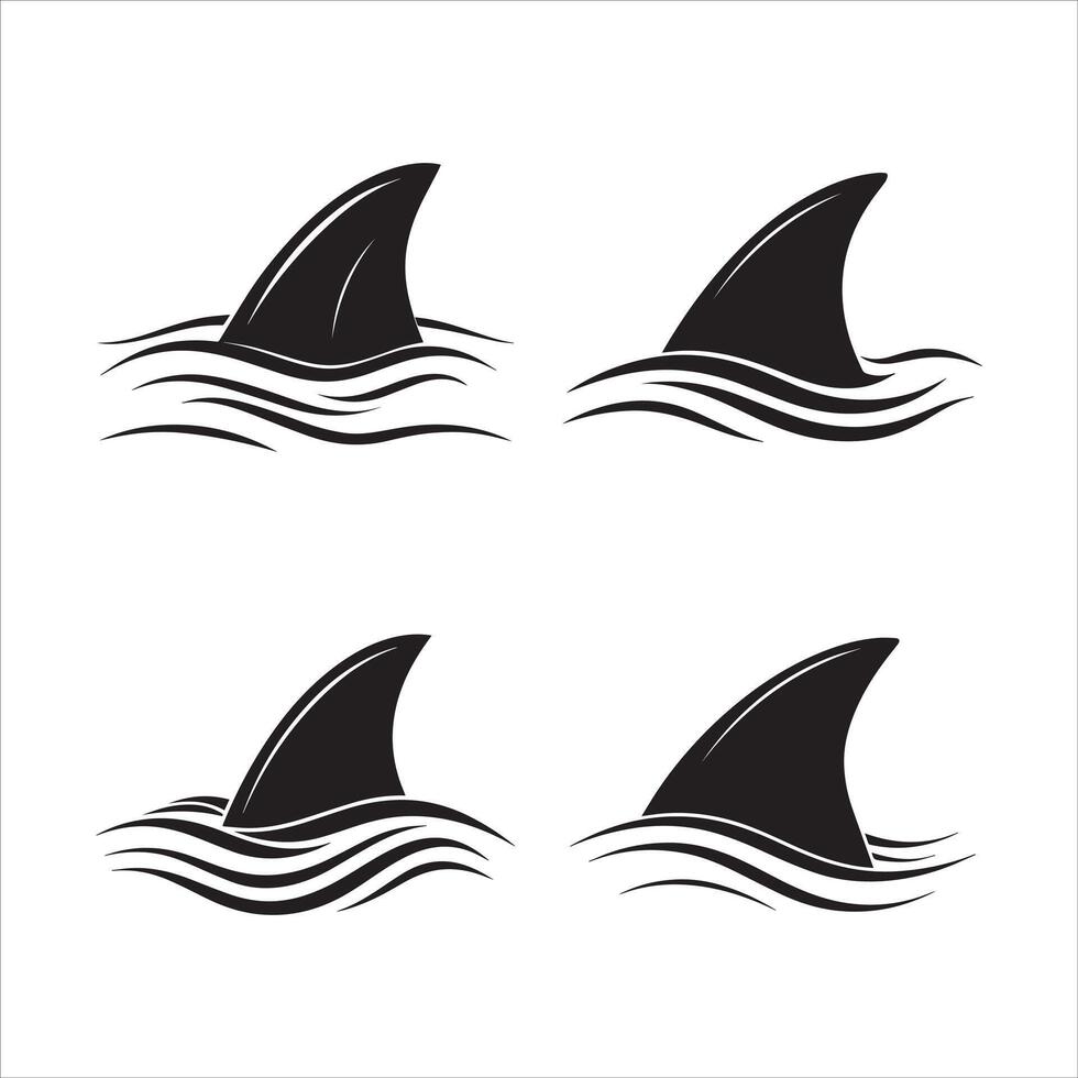 Simple Shark Fin Illustration vector