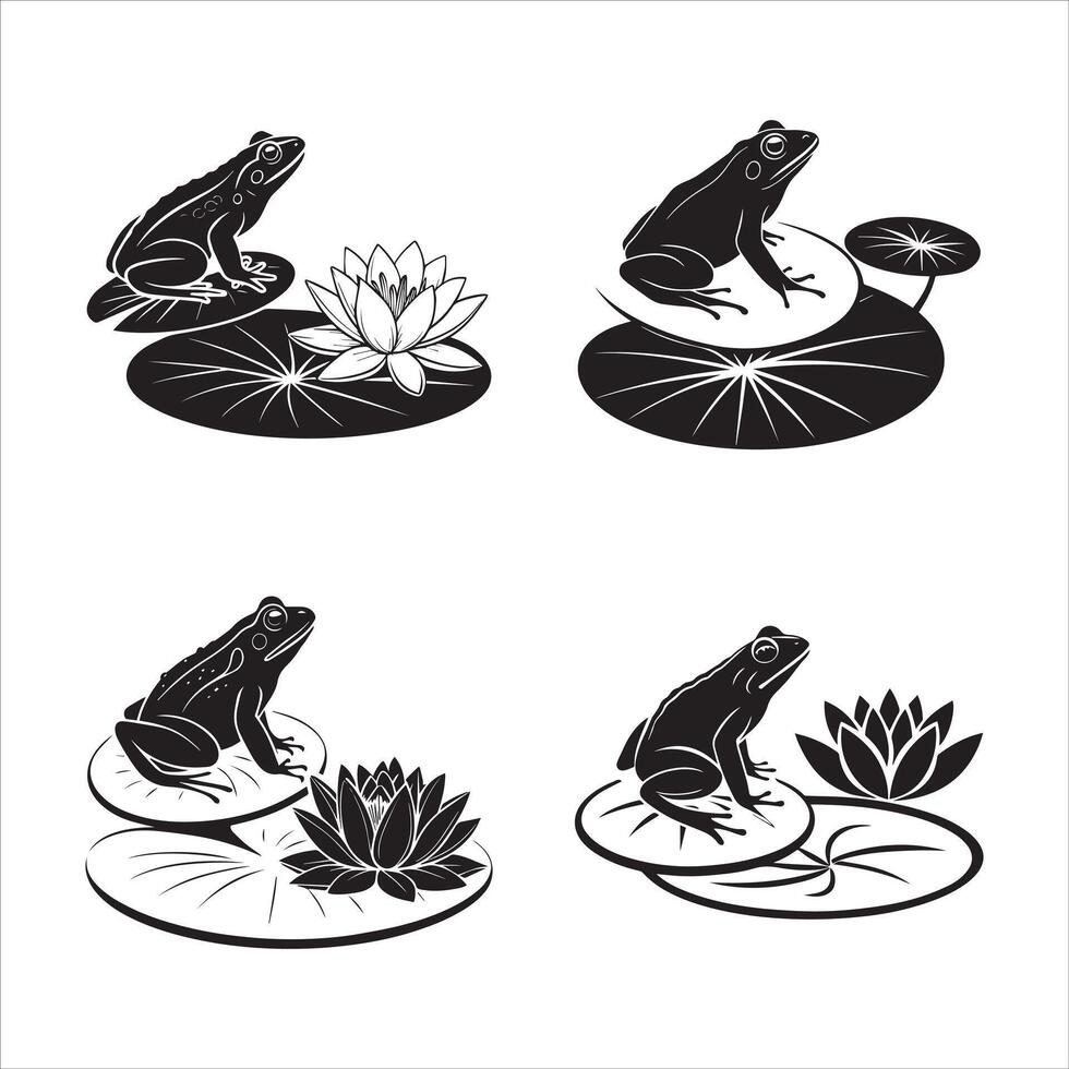 Clean Frog on Pad Illustration vector