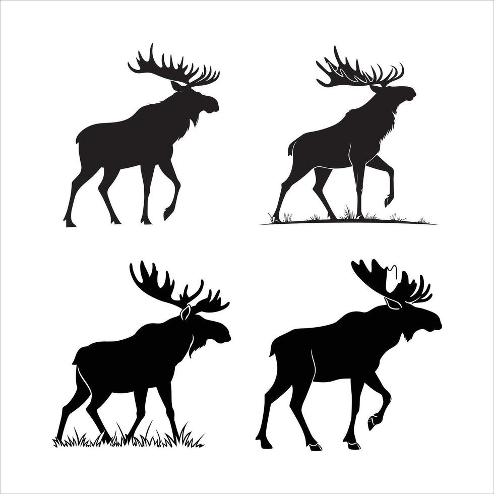 Bold Moose Antler Design vector