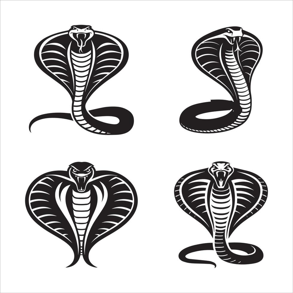 Minimalist Cobra Silhouette Art vector
