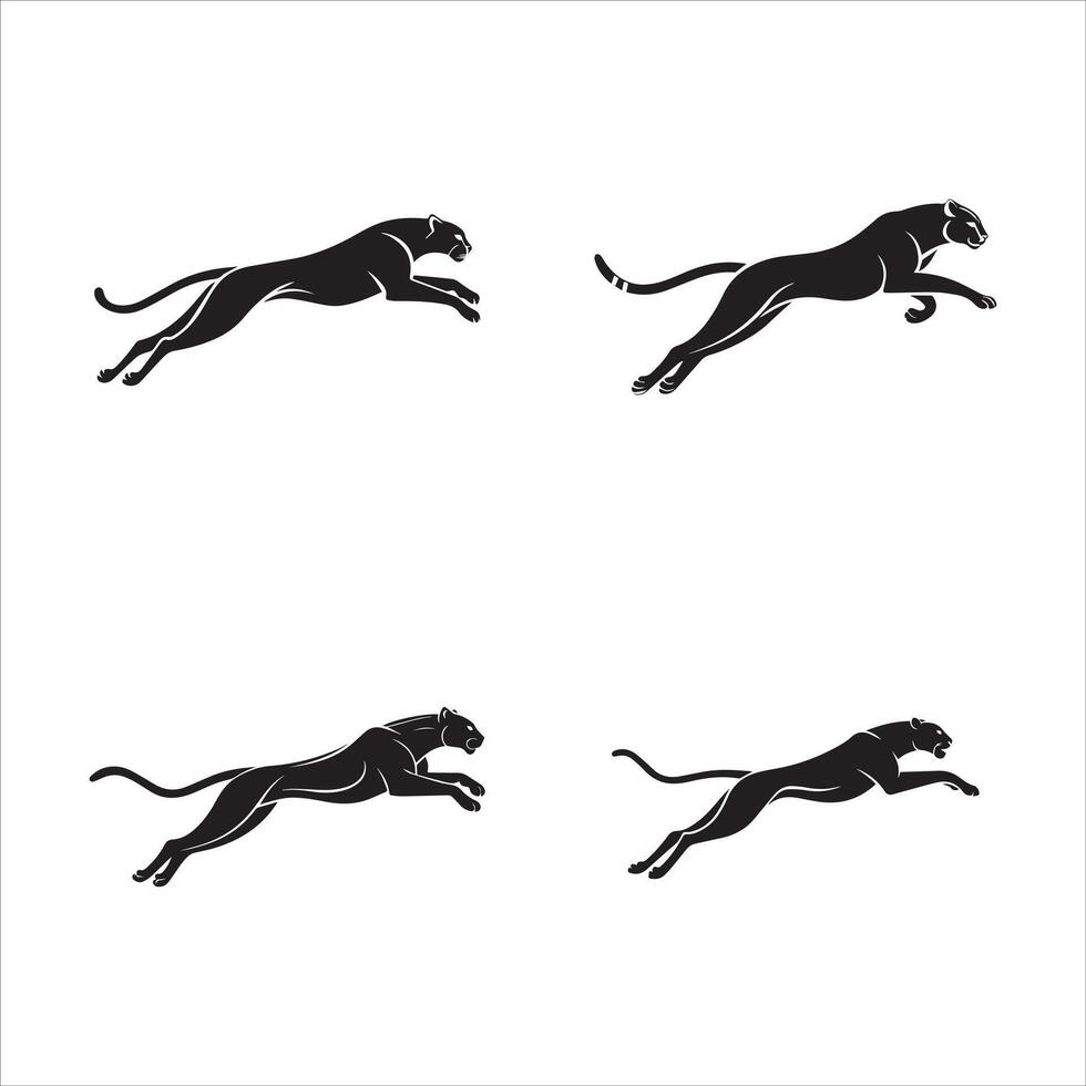 Bold Running Cheetah Design vector
