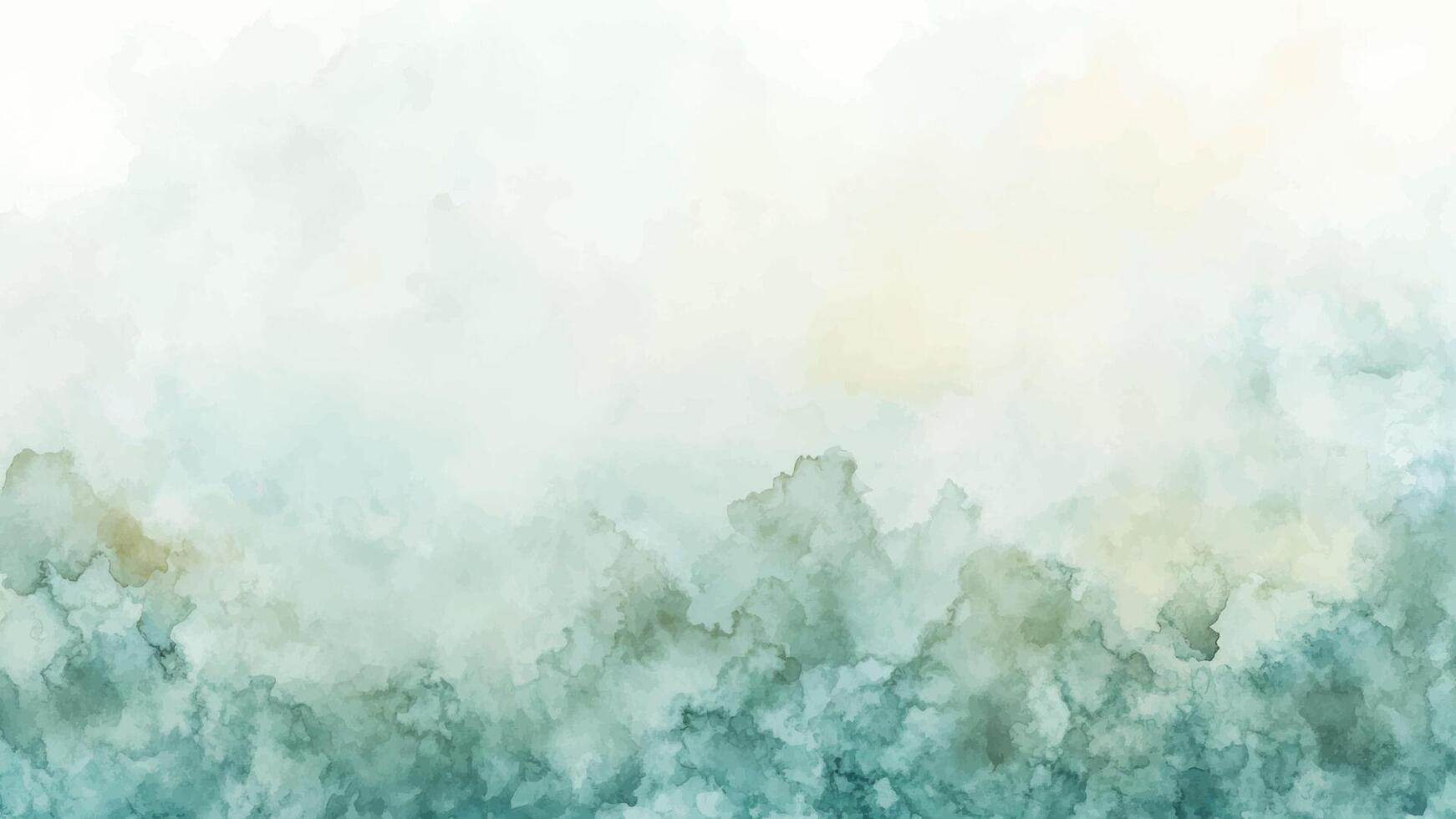 Abstract Watercolor Background Hand-Drawn Illustration, Green Pastel Colors. vector