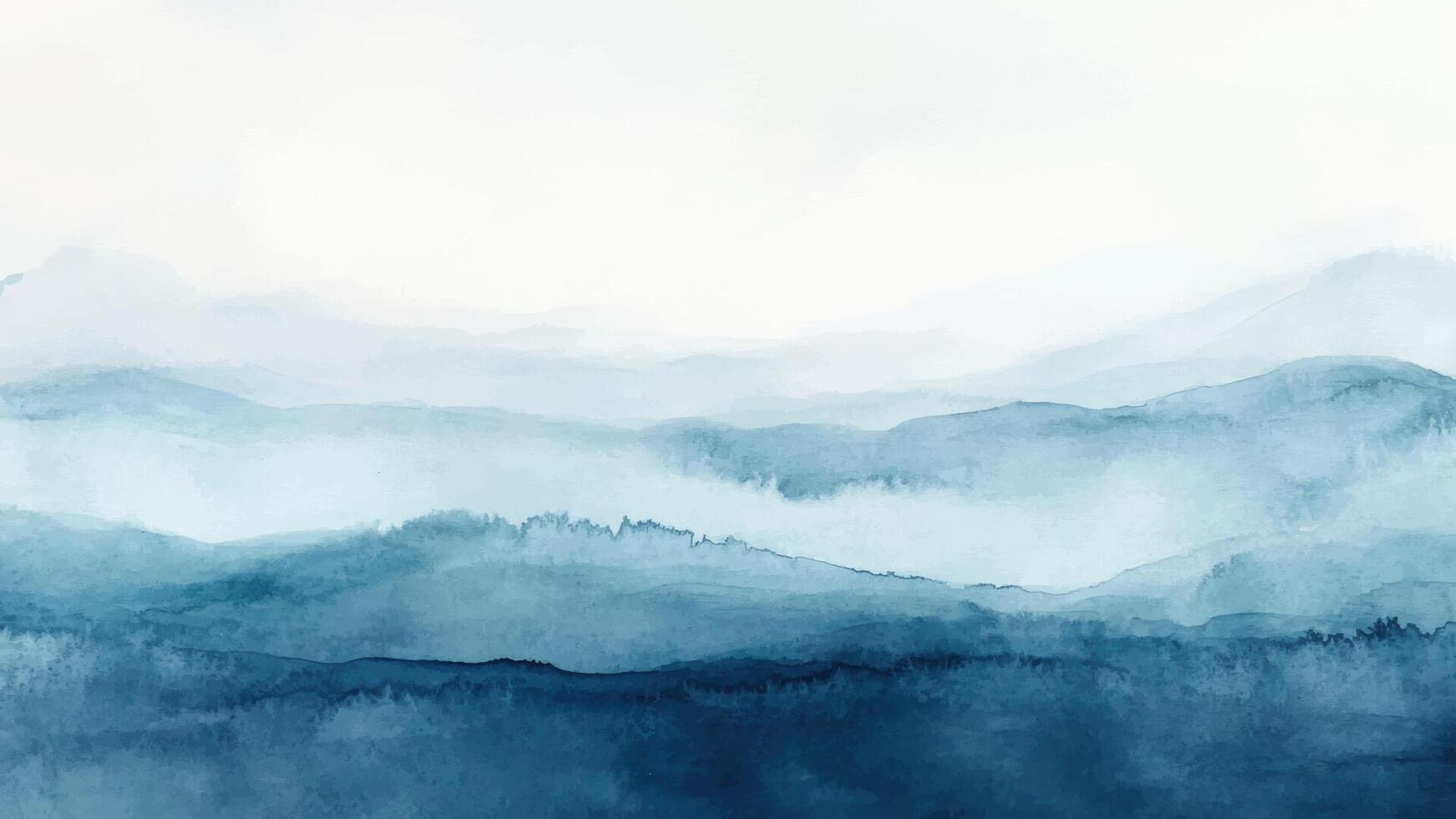 Abstract Watercolor Background Hand-Drawn Illustration, Blue Pastel Colors. vector