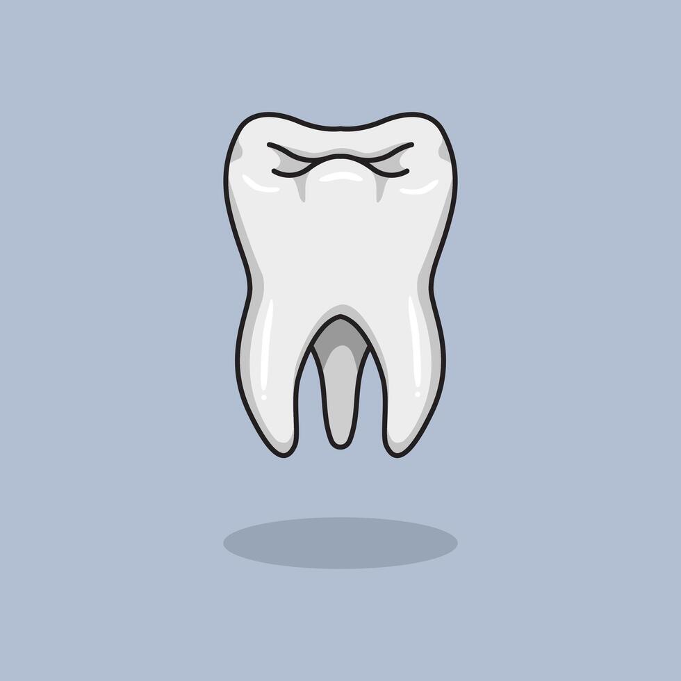 illustration Tooth. Health White Tooth Cartoon design illustration and icon for website, digital and print vector