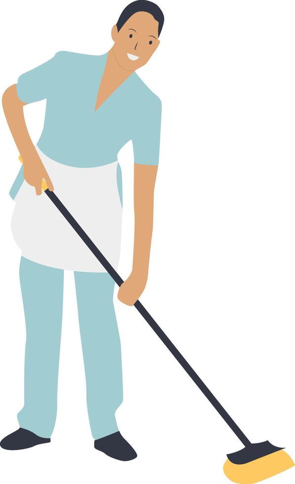 Illustration of Person Cleaning vector