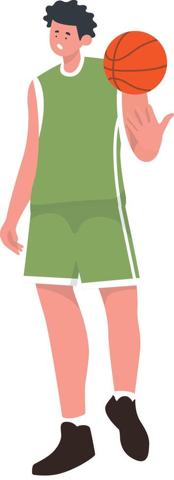 Basketball Player on White Background vector