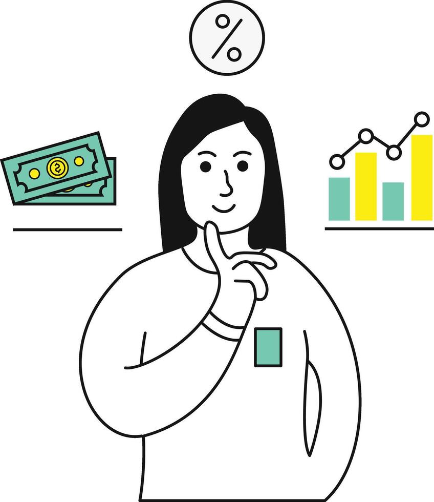 Business concept with increase chart vector