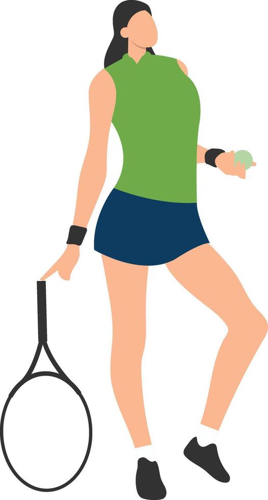 Tennis Player with Skirt vector