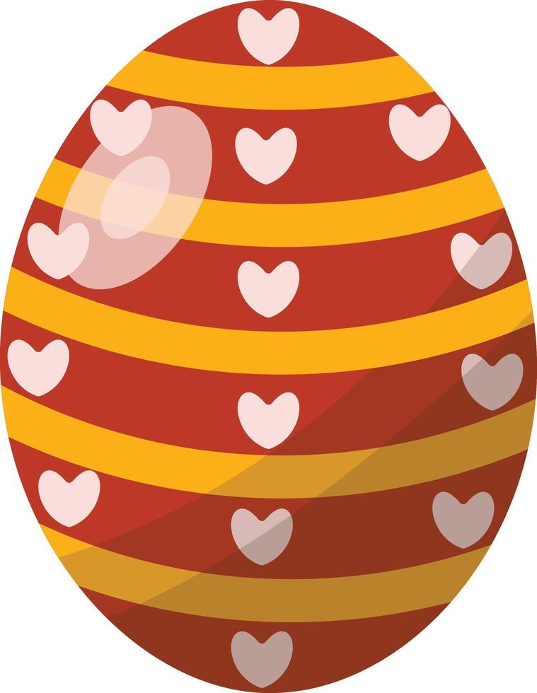 Easter Egg with Love Pattern Design vector