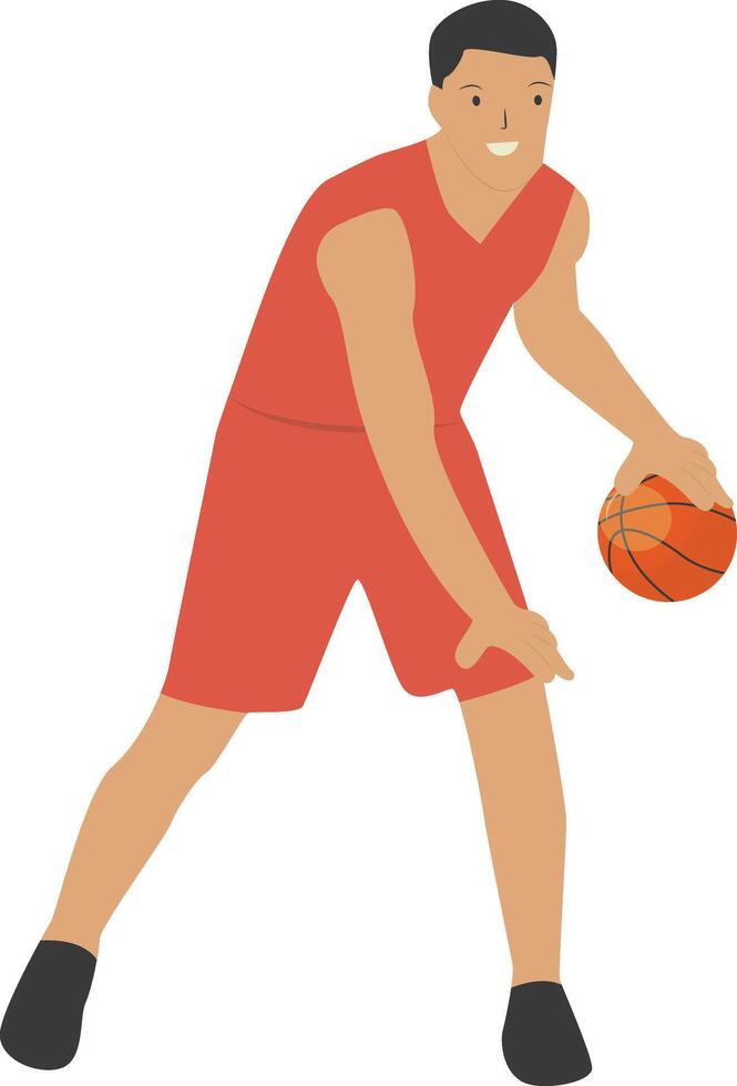 Man Playing Basketball vector