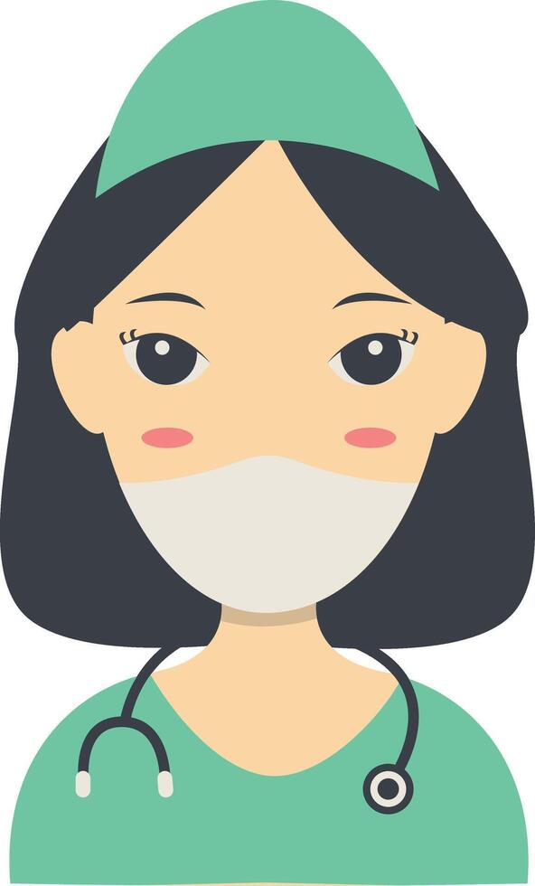 Woman Nurse Avatar vector