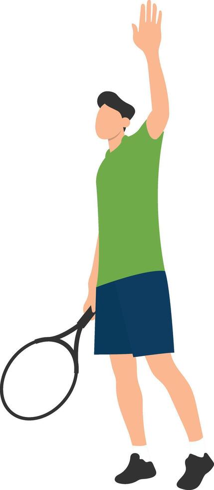Tennis Player with Sportswear vector