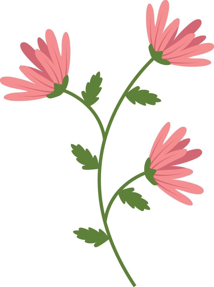 Pink Flowers Clipart vector
