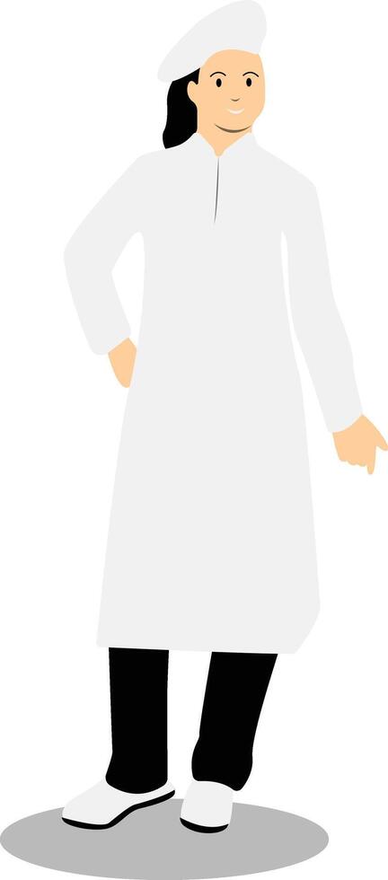 Women Chef with Standing Pose vector