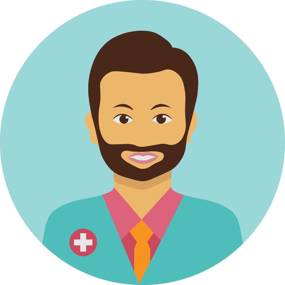 medical staff with stethoscope vector