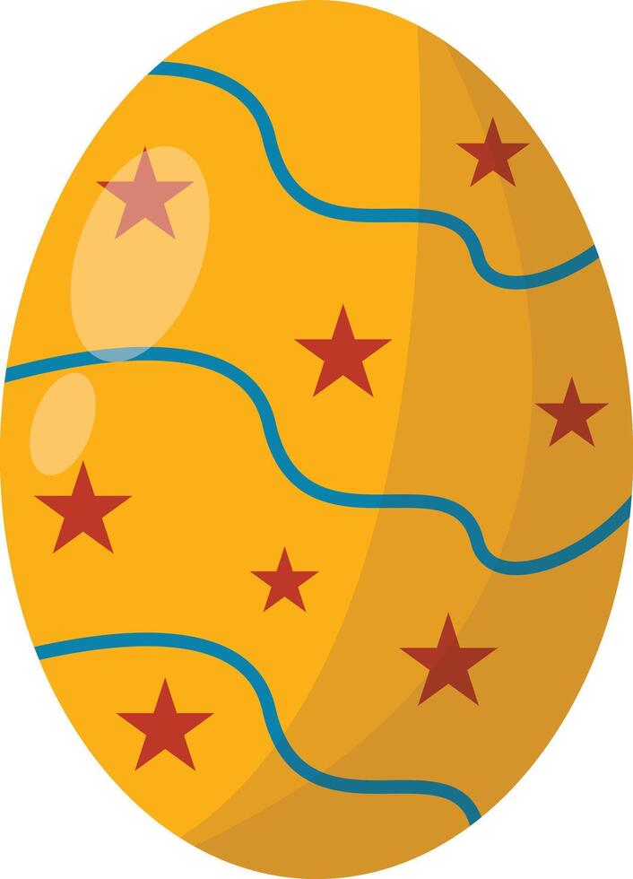 Easter egg with star decoration vector