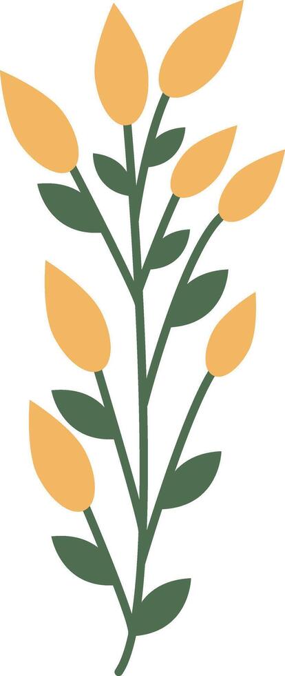 flower illustration with flat cartoon style vector