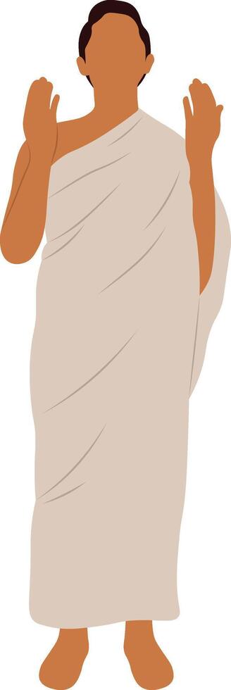 Hajj Pilgrim Illustration in Flat Design vector