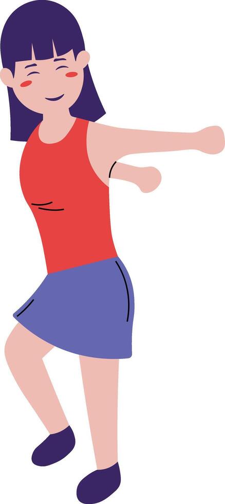 Street Dancer Illustration with Flat Cartoon Design vector