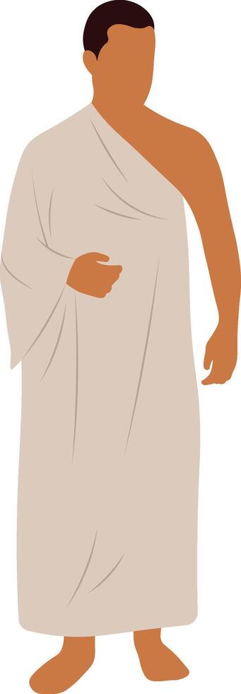 People Hajj Pilgrim Character on White Background vector
