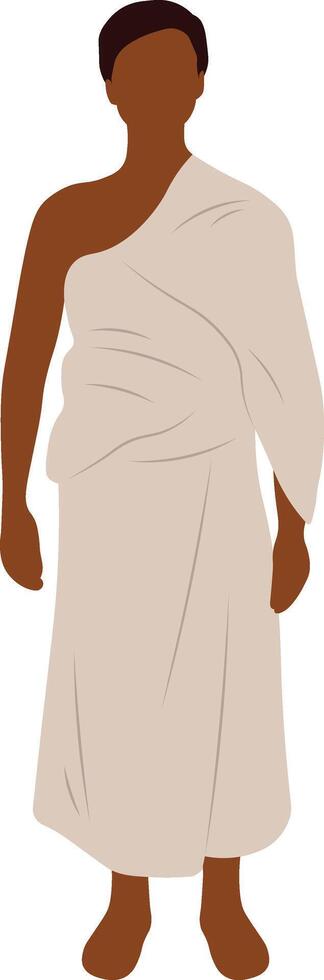 People Hajj Pilgrim Character with Cartoon Design vector