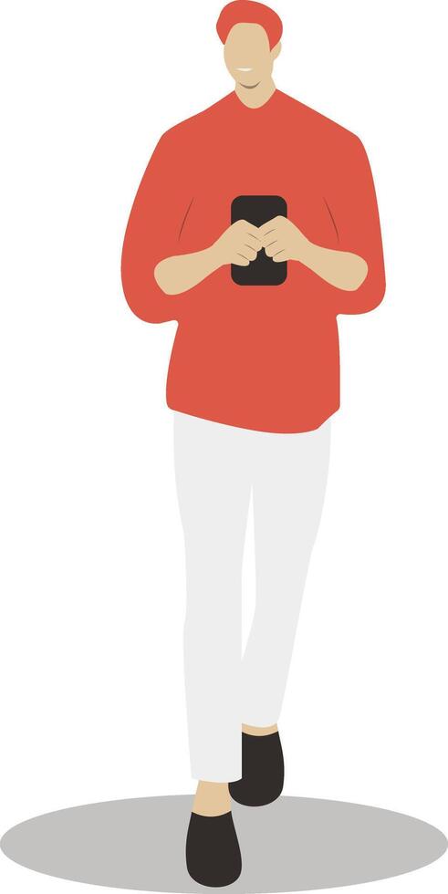 Business Holding Tablet Gadget vector