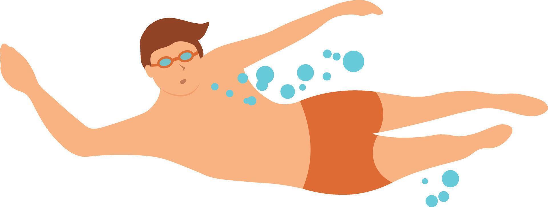 Men Swimming Illustration vector