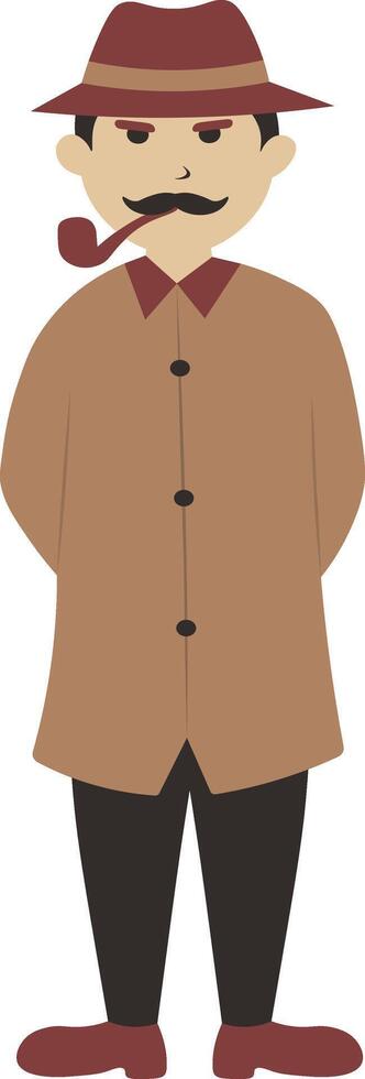 Detective Character Illustration vector